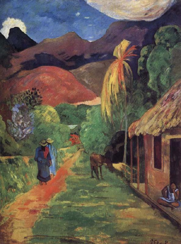 Paul Gauguin Tahiti streets China oil painting art